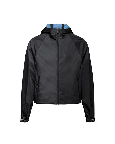 prada sport rain jacket|prada nylon full zip jacket.